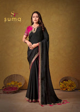 SUMA DESIGNER Sarees With Black Rangoli Showcase Exquisite Craftsmanship Through Detailed Rangoli Motifs